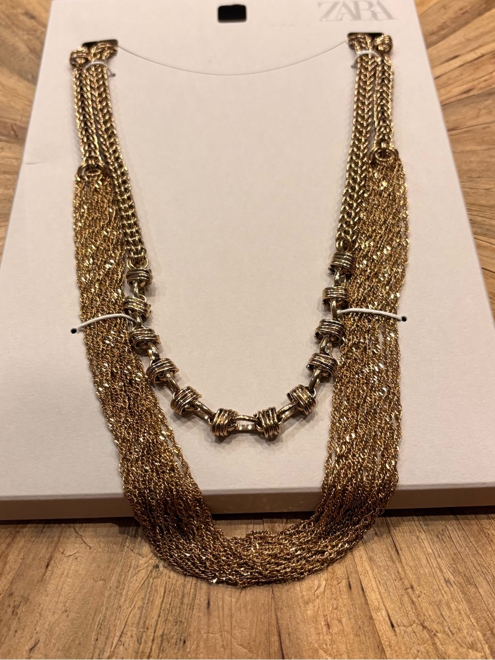 Zara Gold Long Double Chain Necklace. Brand new!